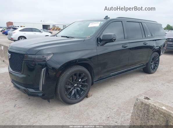 1GYS4RKL9PR254640 2023 CADILLAC ESCALADE Черный Передняя левая четверть