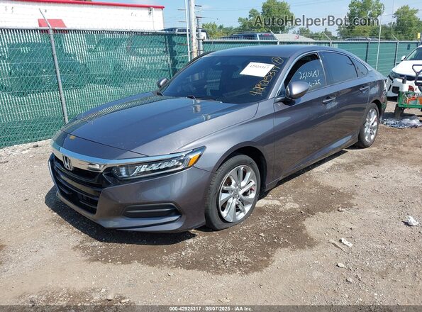 1HGCV1F13JA258322 2018 HONDA ACCORD Gray Առջևի ձախ երեք քառորդ տեսարան