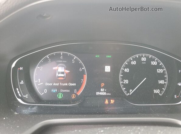 1HGCV1F33JA224575 2018 HONDA ACCORD Red Vista del cuadro de instrumentos