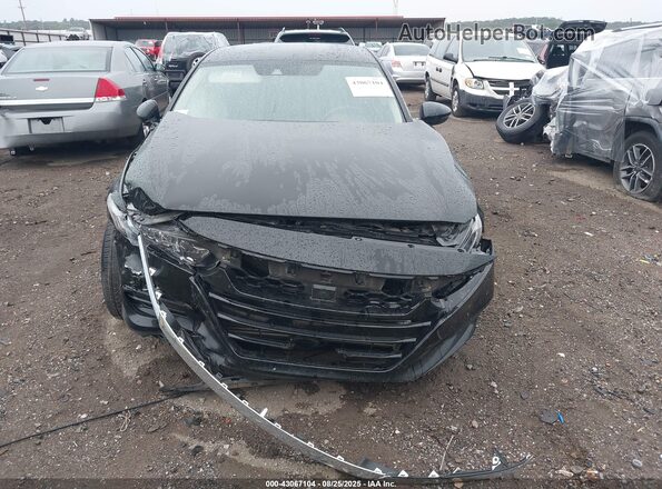 1HGCV1F54JA156885 2018 HONDA ACCORD Черный Вид щитка приборов