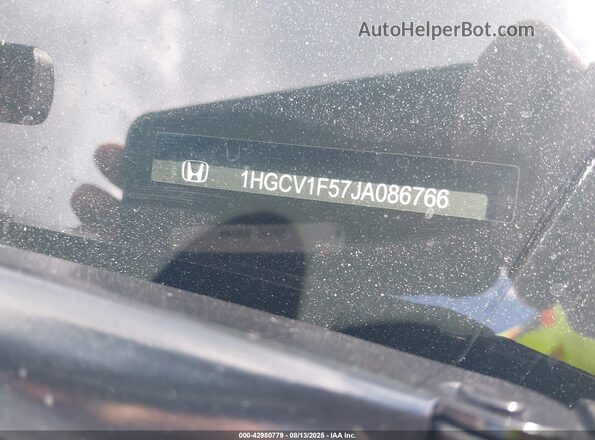 1HGCV1F57JA086766 2018 HONDA ACCORD Серебряный Вид подкапотного пространства