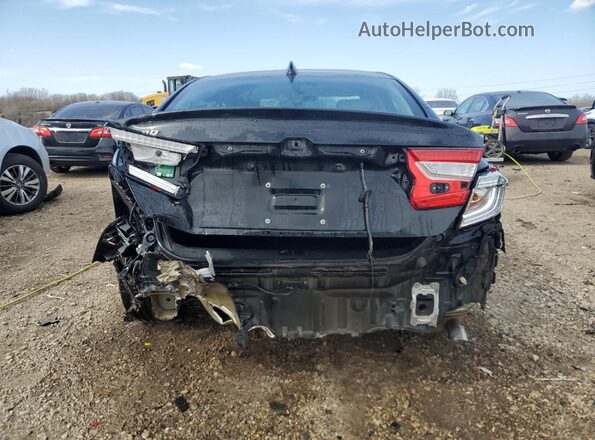 1HGCV1F58JA137465 2018 HONDA ACCORD Черный Вид сзади