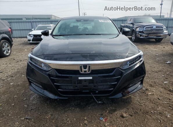 1HGCV1F58JA137465 2018 HONDA ACCORD Черный Вид спереди