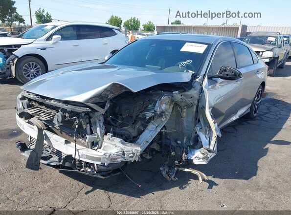 1HGCV2F39JA052249 2018 HONDA ACCORD Silver წინა ხედი