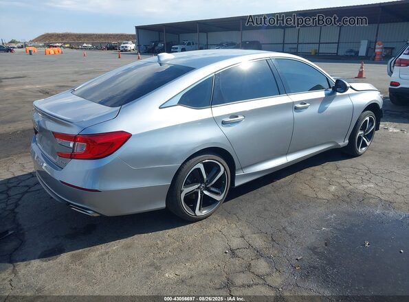 1HGCV2F39JA052249 2018 HONDA ACCORD Silver უკანა მარჯვენა