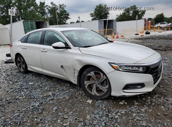 1HGCV2F56JA013314 2018 HONDA ACCORD Белый Передняя правая четверть
