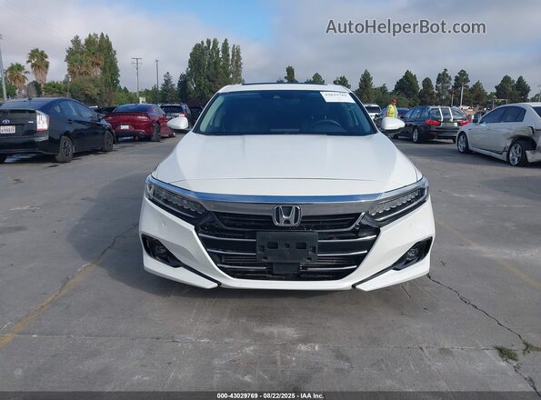 1HGCV2F98MA000023 2021 HONDA ACCORD White Widok zestawu wskaźników