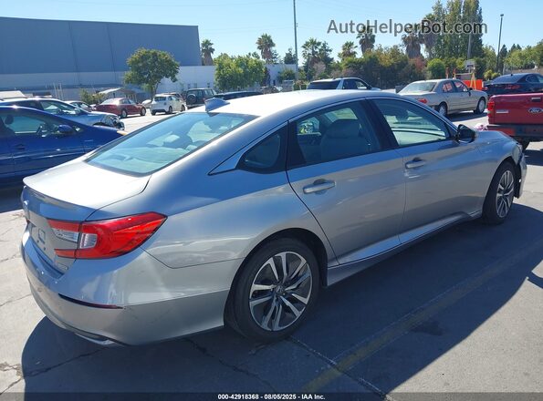 1HGCV3F17KA000334 2019 HONDA ACCORD HYBRID Silver Trasero derecho