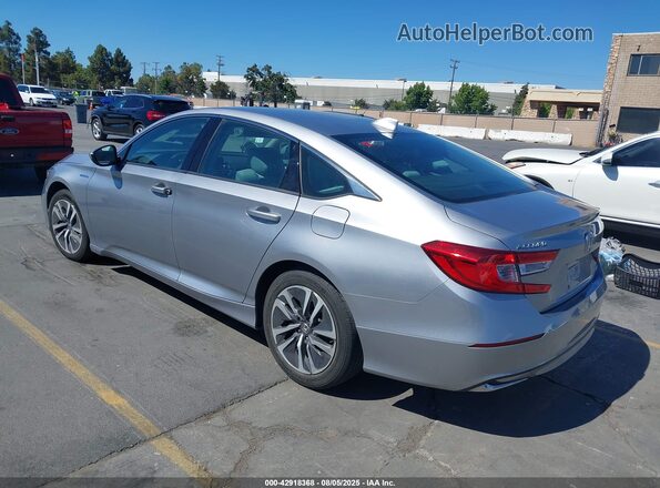 1HGCV3F17KA000334 2019 HONDA ACCORD HYBRID Silver Trasero izquierdo