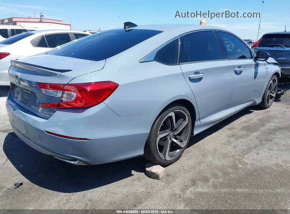 1HGCV3F29NA018721 2022 HONDA ACCORD Light Blue Задняя правая четверть