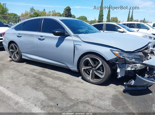 1HGCV3F29NA018721 2022 HONDA ACCORD Light Blue Передняя правая четверть