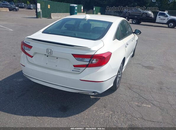 1HGCV3F91JA005999 2018 HONDA ACCORD HYBRID Белый Задняя правая четверть
