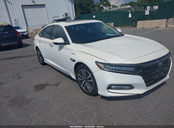 1HGCV3F91JA005999 2018 HONDA ACCORD HYBRID Белый Передняя правая четверть