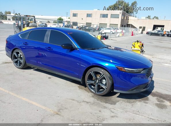1HGCY2F58RA061884 2024 HONDA ACCORD HYBRID Синий Передняя правая четверть