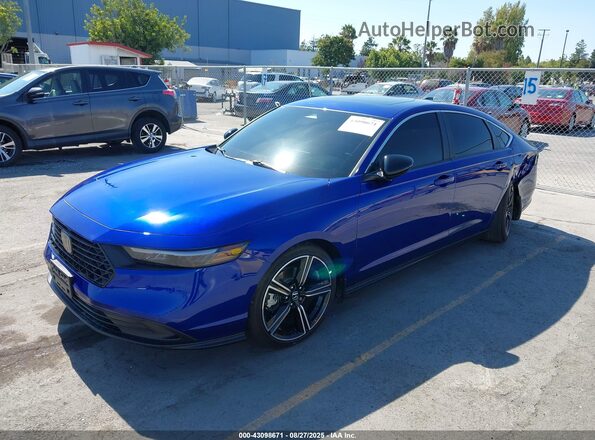 1HGCY2F58RA061884 2024 HONDA ACCORD HYBRID Синий Передняя левая четверть