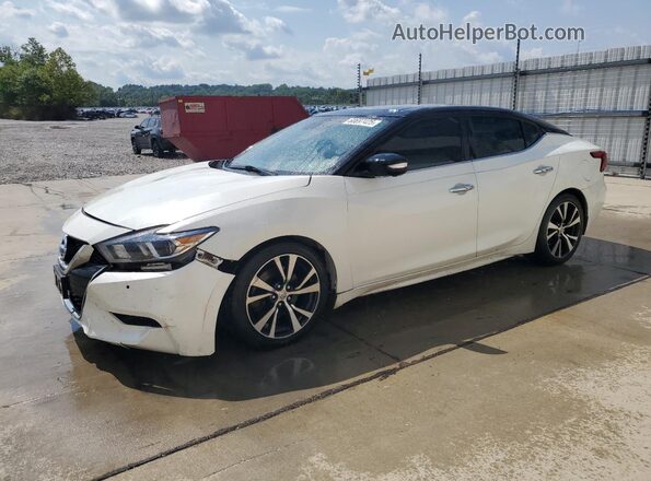 1N4AA6AP7JC365281 2018 NISSAN MAXIMA White Vista tres cuartos delantera izquierda