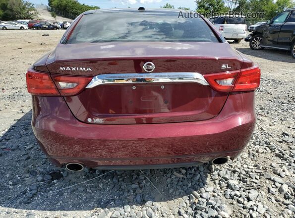 1N4AA6APXJC400038 2018 NISSAN MAXIMA Burgundy Вид ззаду