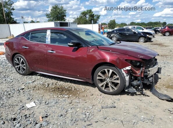 1N4AA6APXJC400038 2018 NISSAN MAXIMA Burgundy Передня права чверть