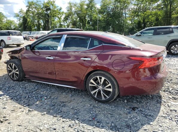 1N4AA6APXJC400038 2018 NISSAN MAXIMA Burgundy Задня ліва чверть