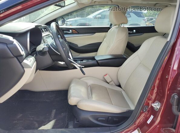 1N4AA6APXJC400038 2018 NISSAN MAXIMA Burgundy Вид салону спереду