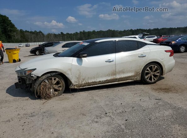 1N4AA6APXJC401657 2018 NISSAN MAXIMA Белый Передняя левая четверть