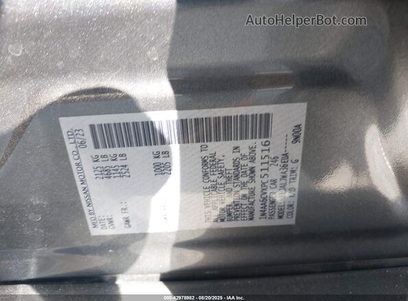 1N4AA6CVXPC511516 2023 NISSAN MAXIMA Серый Вид подкапотного пространства