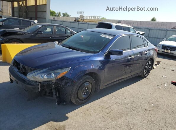 1N4AL3APXJC141074 2018 NISSAN ALTIMA Blue Առջևի ձախ երեք քառորդ տեսարան