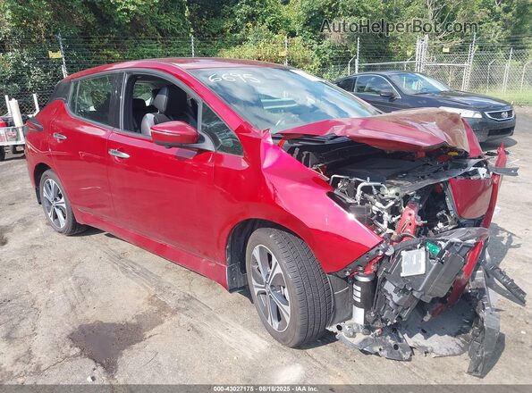 1N4BZ1DV5MC556695 2021 NISSAN LEAF Red Przód prawy