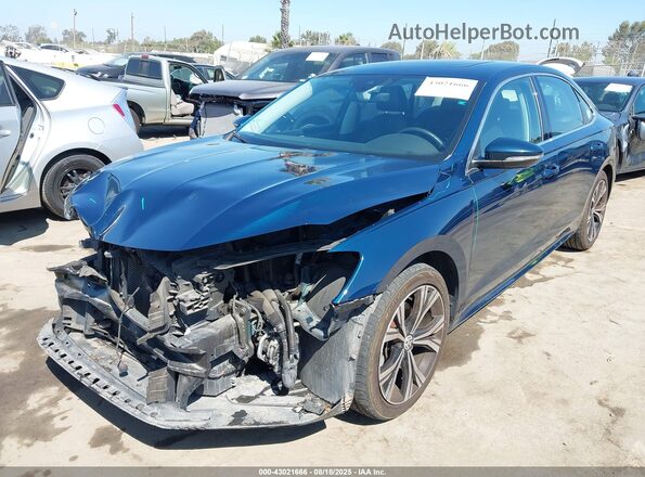 1VWSA7A31MC009301 2021 VOLKSWAGEN PASSAT Синий Передняя левая четверть
