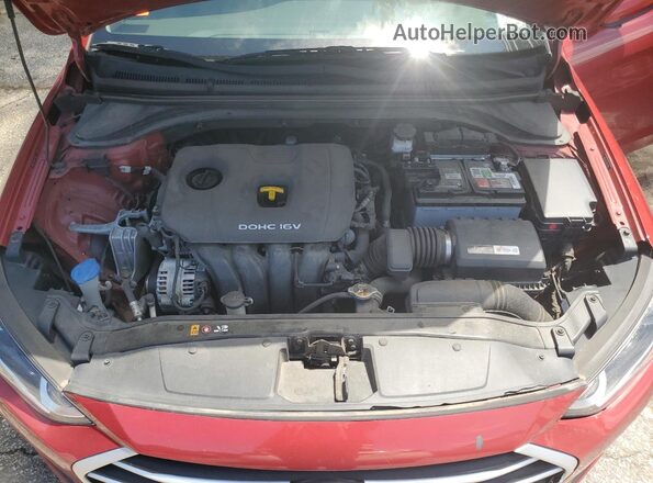 5NPD74LF5JH314462 2018 HYUNDAI ELANTRA Red Widok komory silnika
