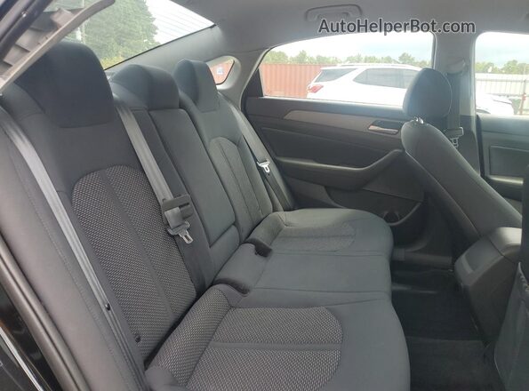 5NPE34AF9JH610989 2018 HYUNDAI SONATA Black უკანა სალონის ხედი