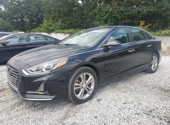 5NPE34AF9JH610989 2018 HYUNDAI SONATA Black უკანა მარცხენა