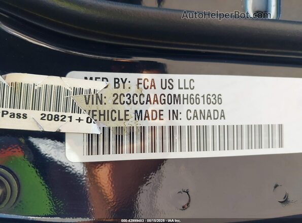 2C3CCAAG0MH661636 2021 CHRYSLER 300 Черный Вид подкапотного пространства