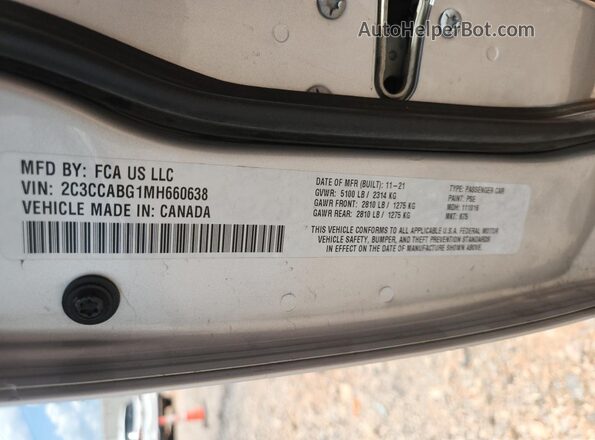 2C3CCABG1MH660638 2021 CHRYSLER 300 Silver Vista del compartimento del motor