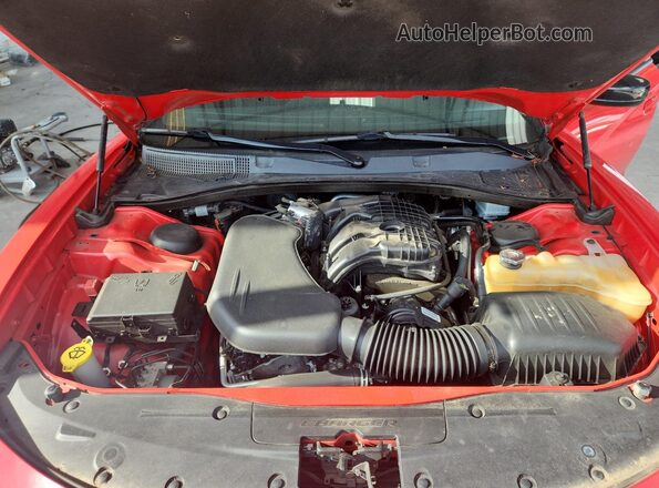 2C3CDXBG1JH196312 2018 DODGE CHARGER Red Սալոնի հետևի տեսք