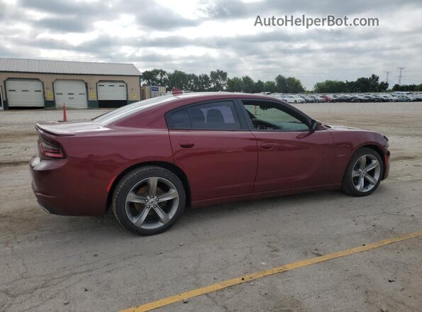 2C3CDXCT1JH155996 2018 DODGE CHARGER Burgundy Հետևի աջ