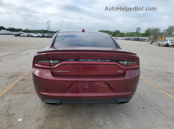 2C3CDXCT1JH155996 2018 DODGE CHARGER Burgundy Հետևի տեսք