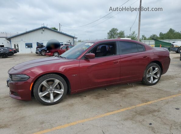2C3CDXCT1JH155996 2018 DODGE CHARGER Burgundy Առջևի ձախ երեք քառորդ տեսարան