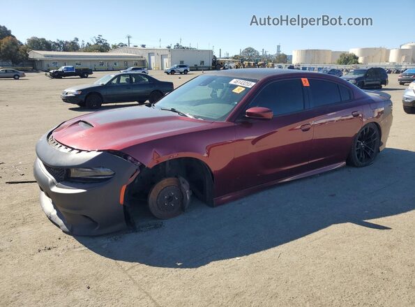 2C3CDXGJ6JH116992 2018 DODGE CHARGER Burgundy Առջևի ձախ երեք քառորդ տեսարան
