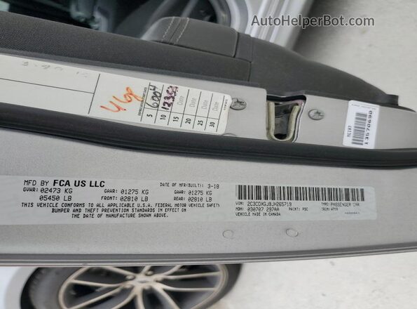 2C3CDXGJ9JH265719 2018 DODGE CHARGER Silver Vista del compartimento del motor
