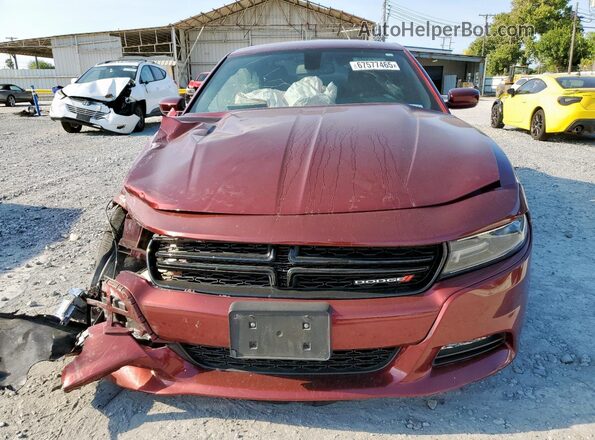 2C3CDXHG3JH175646 2018 DODGE CHARGER Burgundy წინა ხედი