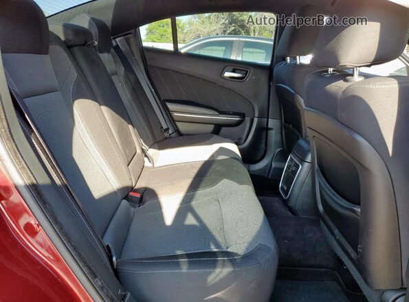 2C3CDXHG3JH175646 2018 DODGE CHARGER Burgundy უკანა სავარძლების ხედი