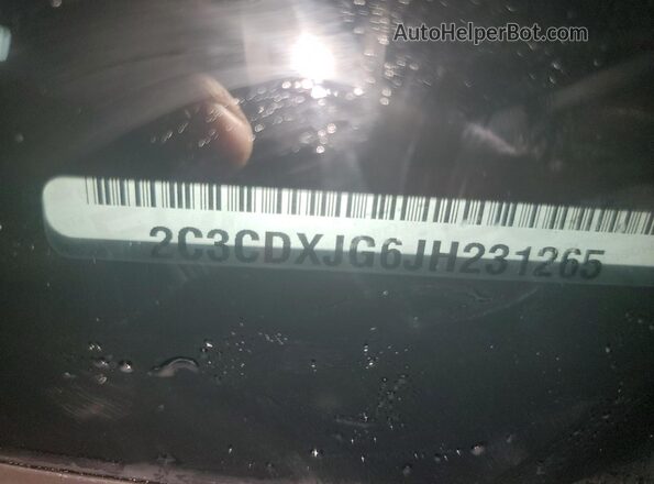2C3CDXJG6JH231265 2018 DODGE CHARGER Blue VIN կոդի պիտակի տեսք
