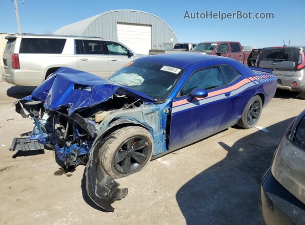 2C3CDZAG8MH538727 2021 DODGE CHALLENGER Blue Առջևի ձախ երեք քառորդ տեսարան