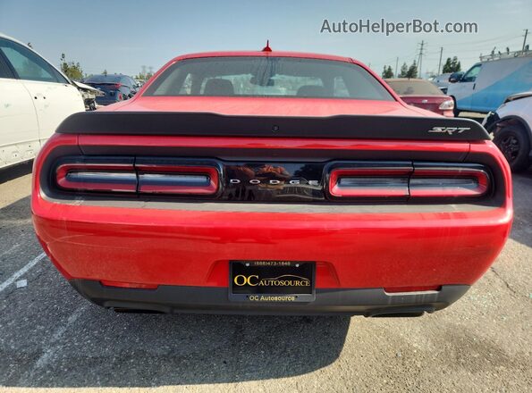 2C3CDZH99JH101287 2018 DODGE CHALLENGER Red Vista trasera
