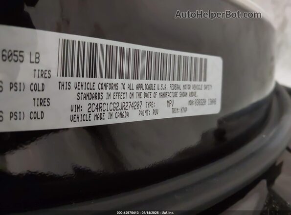 2C4RC1CG2JR274207 2018 CHRYSLER PACIFICA Purple Vista del compartimento del motor