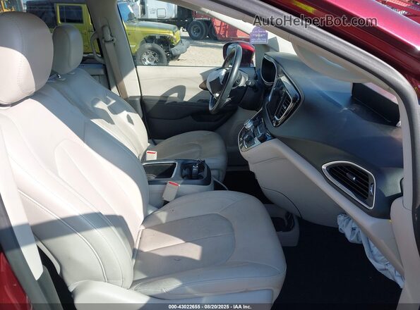 2C4RC1EG5JR139509 2018 CHRYSLER PACIFICA Burgundy წინა სალონის ხედი