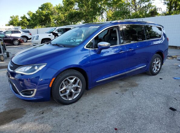 2C4RC1GGXJR228375 2018 CHRYSLER PACIFICA Blue Առջևի ձախ երեք քառորդ տեսարան
