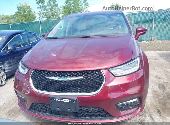 2C4RC1L71MR591531 2021 CHRYSLER PACIFICA Темно-бордовый Вид панели приборов