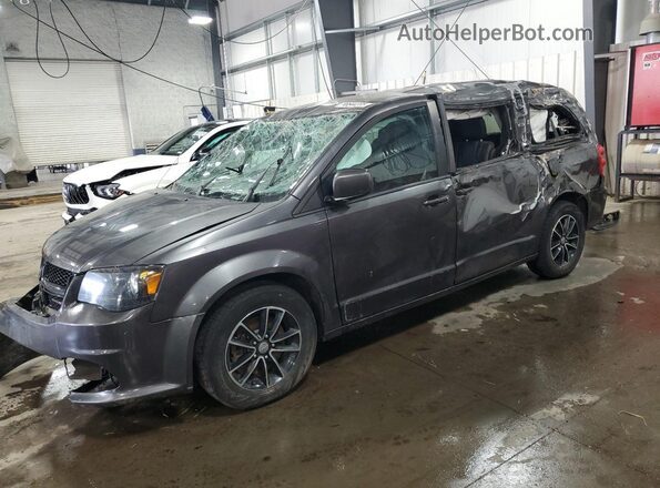 2C4RDGCG8JR137675 2018 DODGE GRAND Gray Առջևի ձախ երեք քառորդ տեսարան